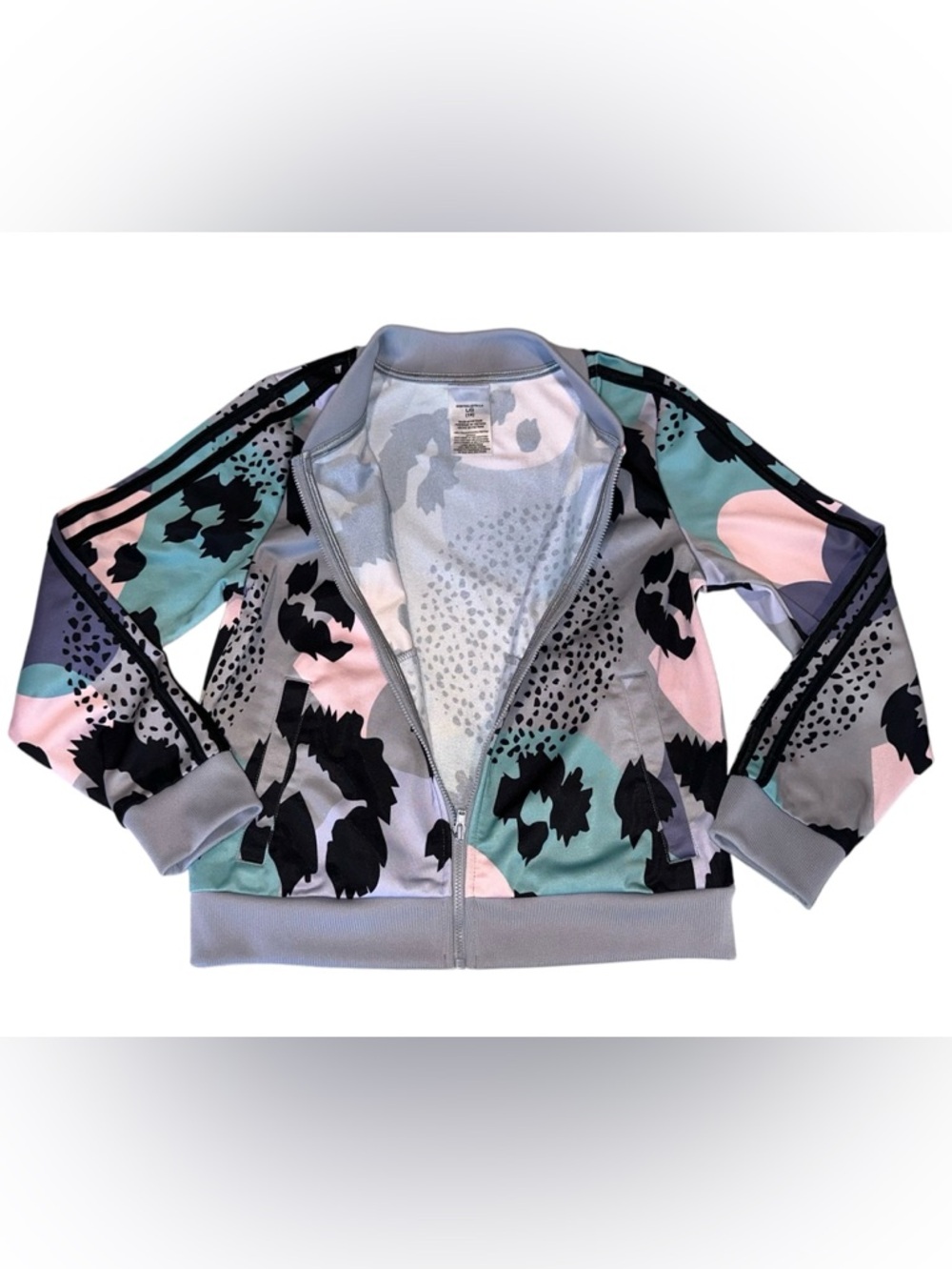Adidas Adicolor Classics Track Suit Youth Pink Camo Retro Style 2 Piece LG 14 - Picture 2 of 7